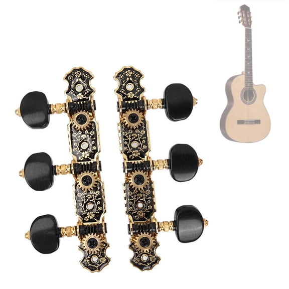 Brynna Guitar Tuning Pegs 3L3R String Tuner Pegs Machine Heads, Constructed by Quality Metal and Plastic, Stable and sturdy, and Comes with Other Fixing Accessories for Classic Guitar