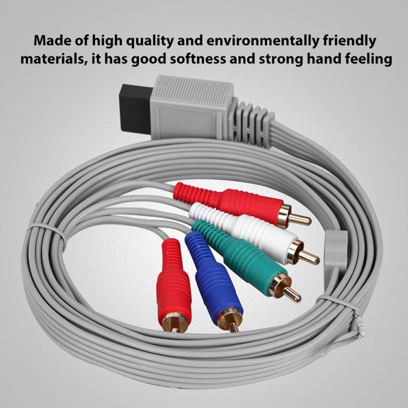 Brynna High Definition HD Component Audio Video AV Cable For U NewComponent Interface Adapter, Color Coded Connectors Change Audios Cable for U Gaming System