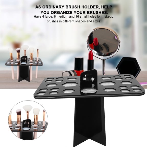 Brynna Makeup Brush Dryer Makeup Brush Dryer Stand, 26 Holes Makeup Brushes Drying Rack for Makeup Artist Acrylic Nail Brushes for Makeup Lovers