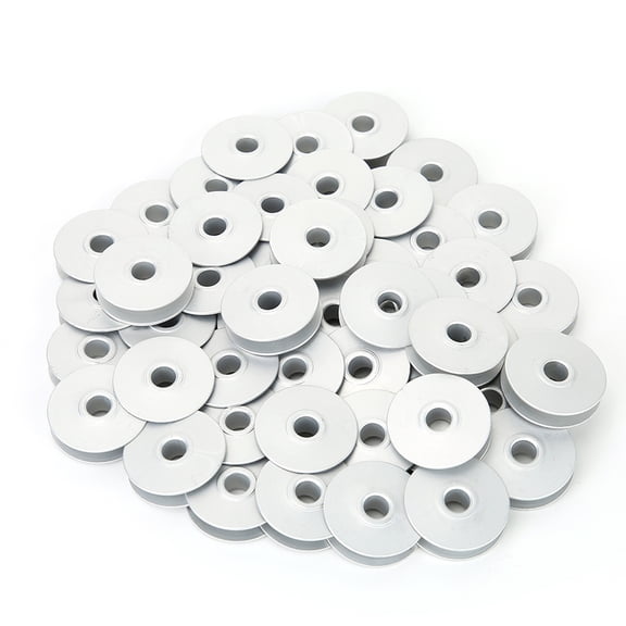 Brynna Metal Bobbin Metal 50pcs Aluminum Bobbins Empty Spool for Buttonhole Sewing Machine Accessories
