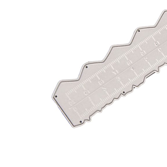 Brynna Metal Cutting Die Irregular Edge Ruler, Paper Tearing Ruler Measuring Embossing Cutting Die for Crafts Cards