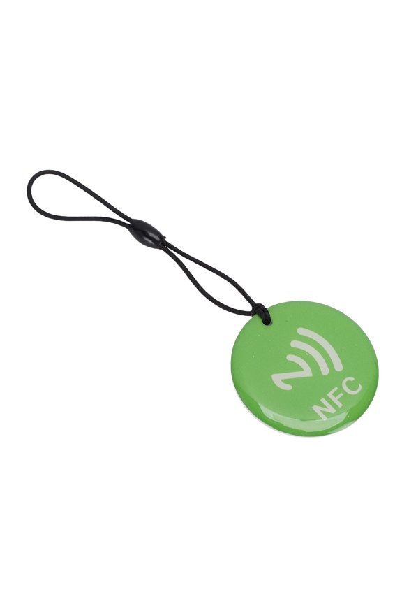 NFC Keychain 10PCS NFC Key Fobs Green Color NTAG213 Chip 35CM Portable Programmable NFC Keychain Tag