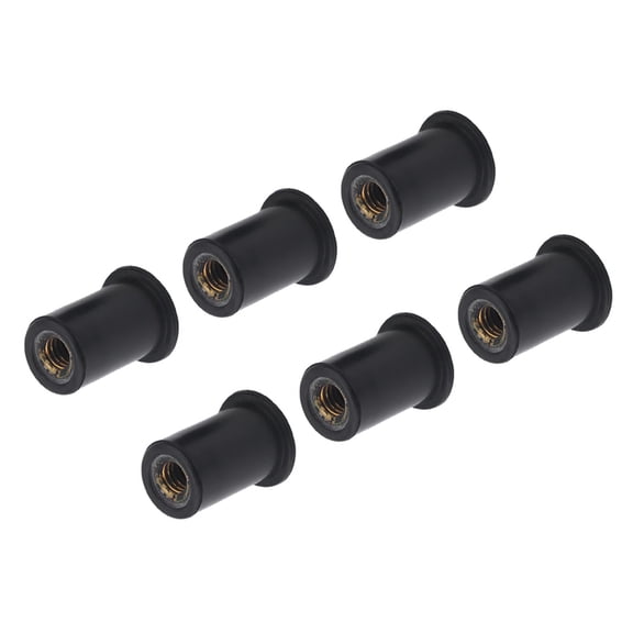 Brynna NutsPremium Brass Nut, Rubber Well Nuts, Wearable and , sturdy M6 Bolts, for Motorbikes, Kayaks, Canoes with, Windshield Nuts, Useful Sealing Accessory