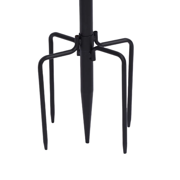 Brynna Outdoor Light Stand Metal String Light Poles, Stand Iron Outside Metal String Light Poles Compact Adjustable Height 2 Set Heavy Duty for Hanging