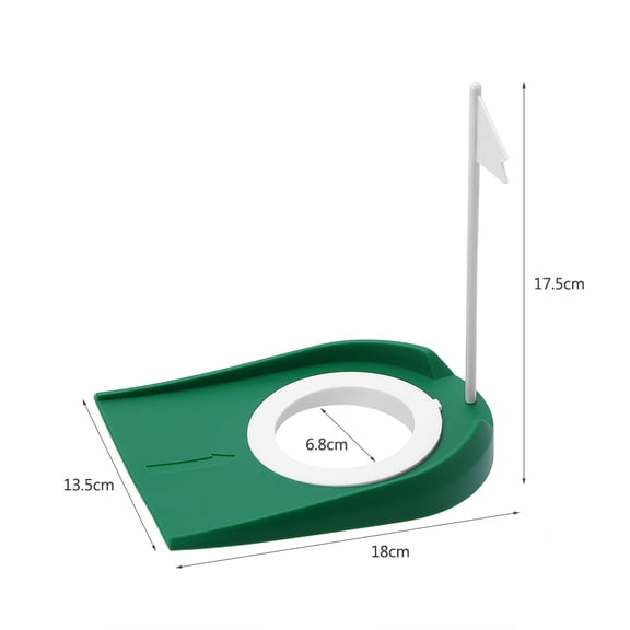 Brynna Outdoor Putting CupPlastic Putting Cup Practice Aids Adjustable Hole White Flag Indoor Outdoor Moveable Putting Cup Green White Flag Practice Ideal for Home Office Yard Plastic