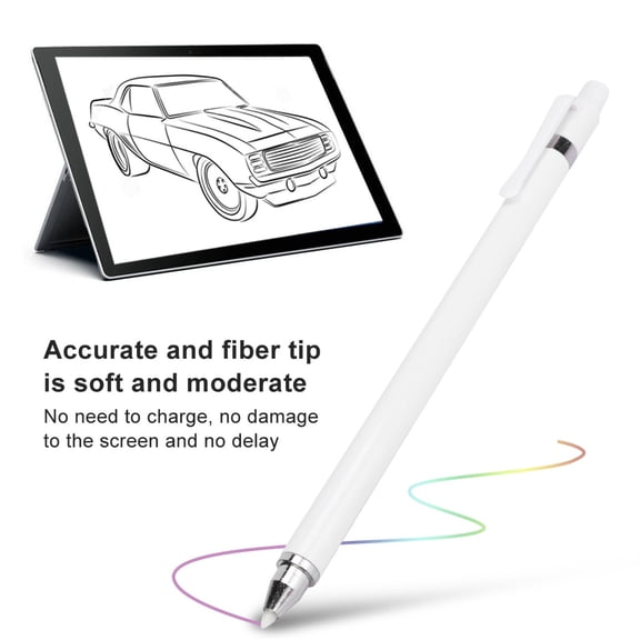 Brynna Pen Stylus Pen, Accurate Operation Touching Screen Pen for Tablet for Phone for Screen White