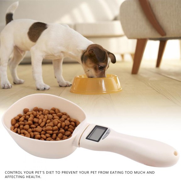 Brynna Pet Food Measuring Spoon Electronic Pet Food Measuring Spoon Kitchen Scale for Cat Dog Control Diet Easy Operate