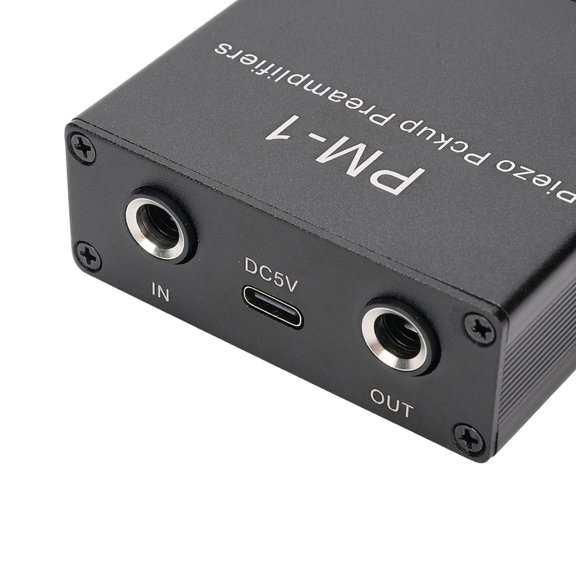 Brynna Piezo Pickup Preamplifier Guitar Pickup Preamp, Piezo Pickup Preamp Rechargeable with 6.35mm Sound Cable for String Instrument