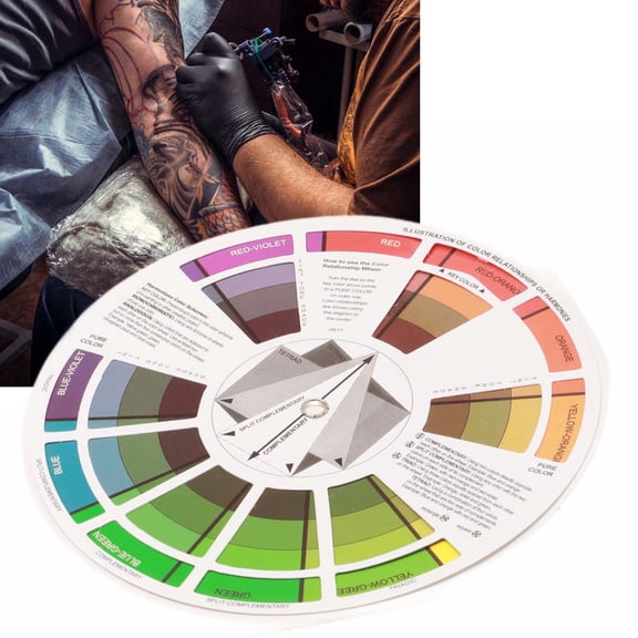 Brynna Pigment Color Wheel Ink Color Wheel, Paper Color Wheel for Art Classroom