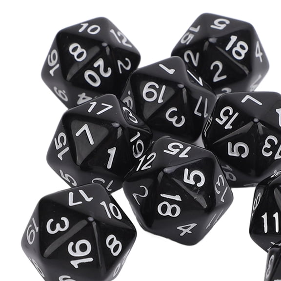 Brynna Polyhedral Set20 Sided , Light Plastic Set for Game Playing, Teacher Aids,Math Learning, with 10PCS Polyhedral for Table Games, Parties, Christmas Present