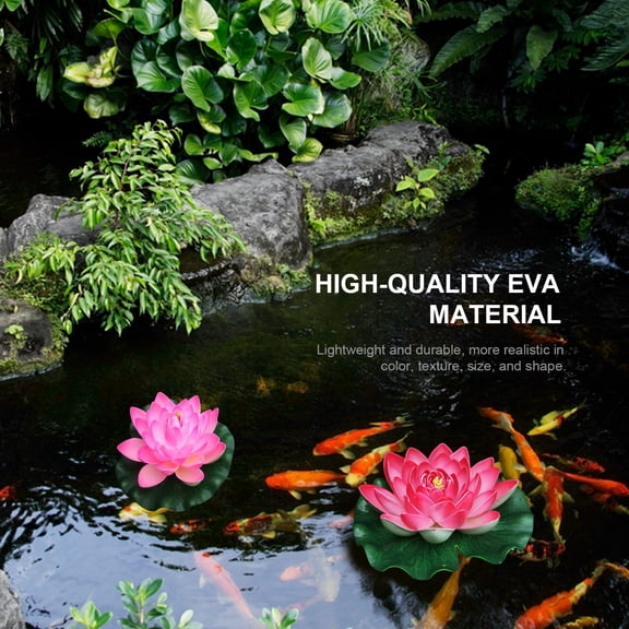 Brynna Pond Decoration Plants Pad 7 Inch Artificial Floating Flowers Water Foam Leaf prosthetic Pad Floating Pool Home Pond Fish Tank Decoration Plants