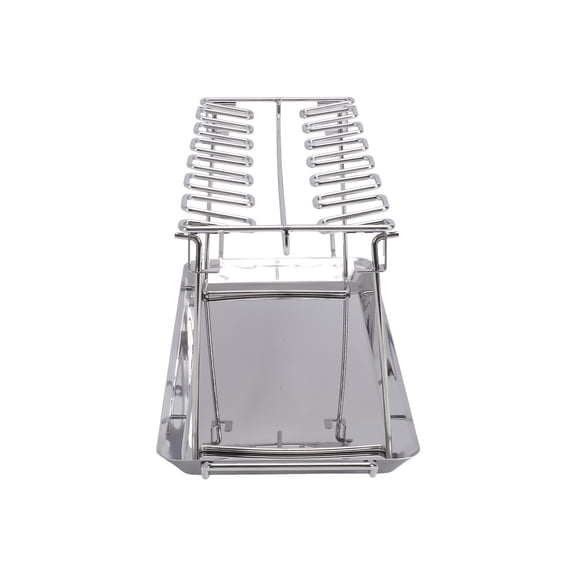 Brynna Portable Roasting Rack Portable Metal BBQ Grill Chicken Leg Rack Foldable Stainless Steel Portable Roasting Rack with Removable Drip Pan Large Capacity for Oven Camping Party Accessories
