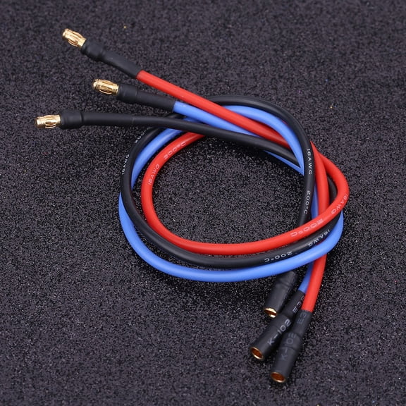 Brynna RC Cable3Pcs/Set Electronic Speed Controller ESC Motor 30cm Silicone Cable with 3.5mm Banana Connector