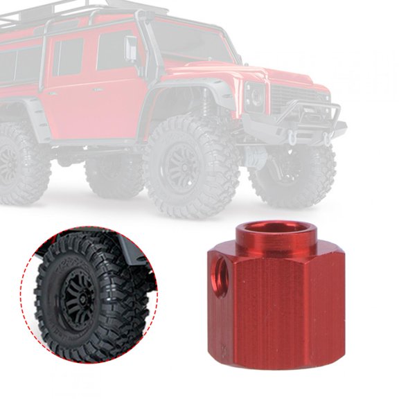 Brynna Red Car AdapterMetal, sturdy, -4 1/10 RC Car Wheel Hub, Car Widen Adapter, Simulate Real Car Performance, Easy Control