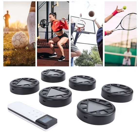 Brynna Response Training Sports Agility Lights Training Kit, 5 LED Light Remote Control Response Training Light for Gyms