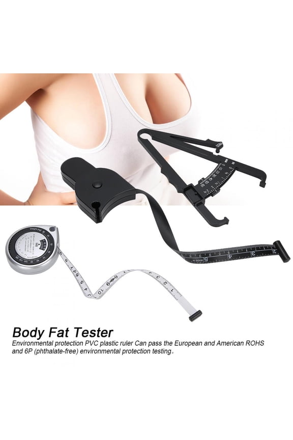 Retractable Tape Measure Body Fat Tester, Safe Waist Measuring Tape for Chest Circumference
