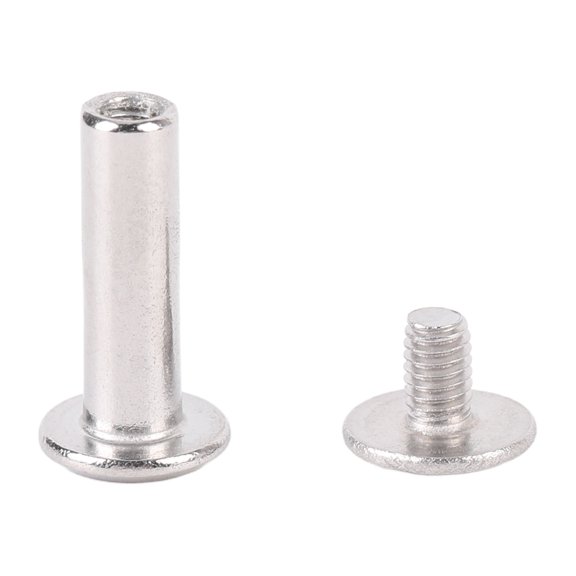 Brynna Rivet for Leather Crafts Rivet and Stud Set, Round Head Rivets Easy Installation 100 Sets M2.5 for Leather Crafts 3.5x12x7mm / 0.14x0.47x0.28in