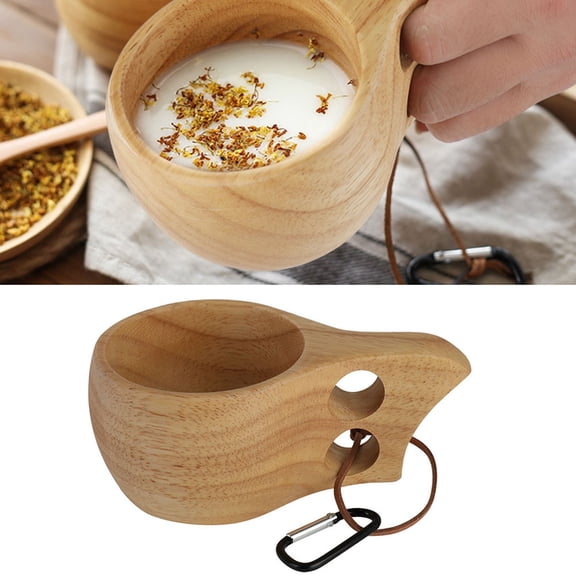 Brynna Rubber Wooden Cup Rubber Rubber Wood Double Hole Cup KUKSA Coffee Cup Water Cup Custom Wooden Cup