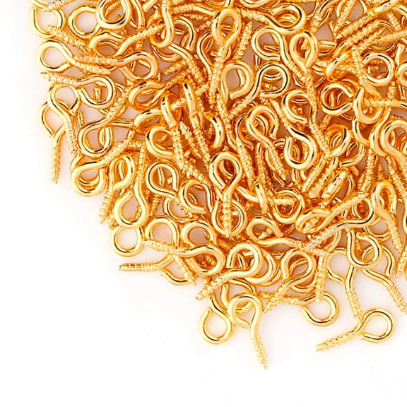 Brynna Screw Eye Hooks Eye Pins Eyepins Jewelry Findings 200Pcs Alloy Thread Screw Eye Hooks