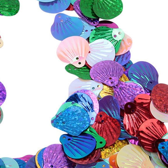 Brynna Shell Shape Decoration PVC Shell Shape Sequins Happy Birthday Party Clothes Accessories 18x20mm 50G