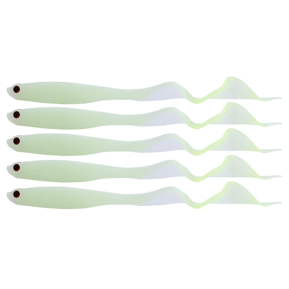 Brynna Soft Tail Lure5Pcs 13cm PVC Artificial Soft Fishing Bait Fish Lure Tackle Bass Snakehead Trout, Tail Fish Bait, Super Soft Swimming Action, Rich Colors, Different Types Available, Widely