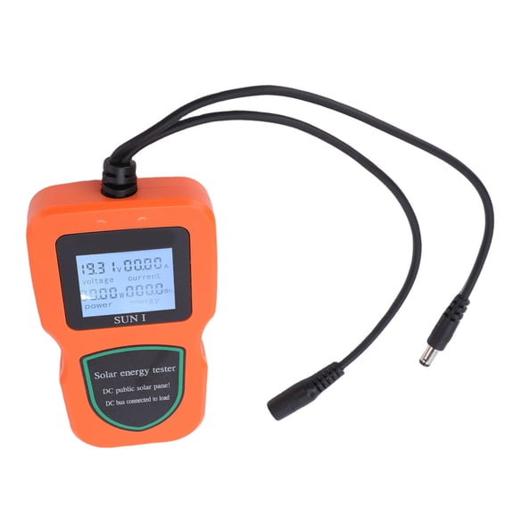 Brynna Solar MPPT Meter Solar Panel Tester MPPT Photovoltaic Multimeter for Solar PV Panel Testing Data Analysis 5W-500W with LCD Display Clamp Cables Lightweight