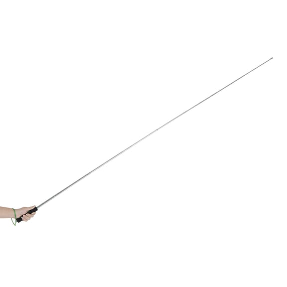 Brynna Stainless Steel Flag Pole Telescopic Flagpole Hand Held Flag Staff 2m Stainless Steel Portable Banner Pole with 2 Rings Grip Handle Sling for Teacher Tour Guide Parades Stadium Events
