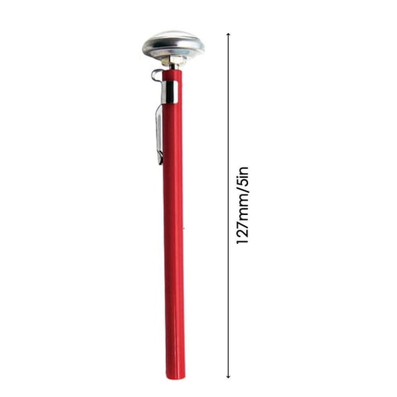 Brynna Stainless Steel Food Grade Stainless Steel Coffee Milk Thermometer Dial Display 0-100 degrees Celsius Range Kitchen 127mm Temperature Thermometer
