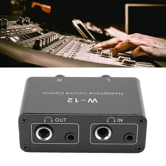 Brynna Stereo Sound Volume AttenuatorVolume Controller, 3.5mm 6.35mm Stereo Sound Volume Attenuator Aluminum Alloy for Studio