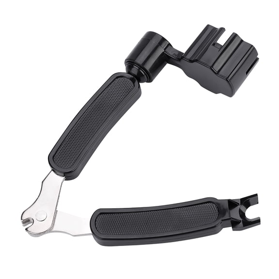 Brynna String Winder for Bass 3-in-1 String Peg Winder Cutter Bridge Pin Puller Bass Guitar Tool Kit Black 4.7in 32g