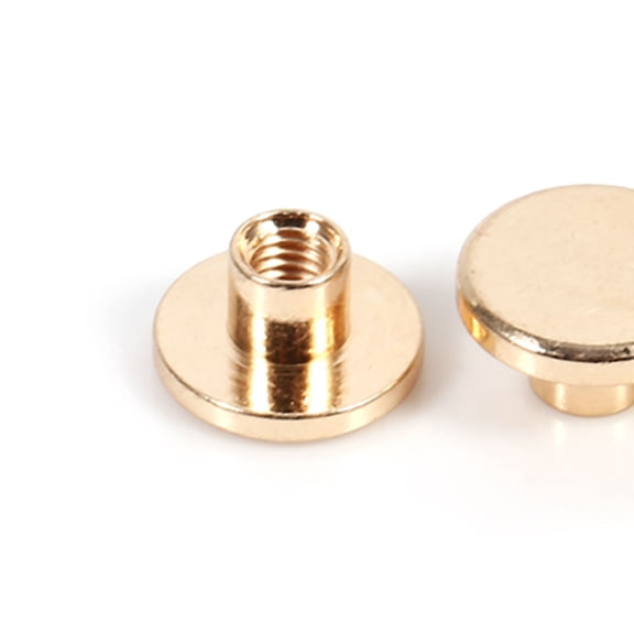 Brynna Stud Screw Brass Button Stud Screw Set, 3 sizes, for Leather Belt DIY with Luggage, Shoes, Belts