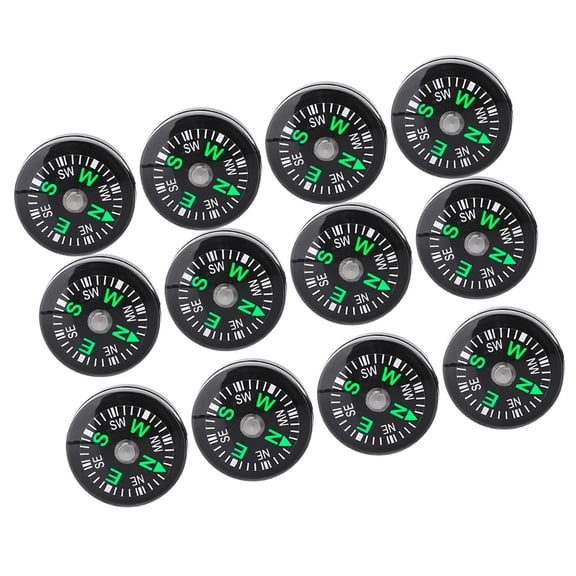 Brynna Survival AccessoryMini Pocket Oil Filled Compass for Hiking Camping Pack of 12