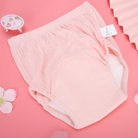 Brynna Training Learning 4 Layer Baby Diaper Pants Urine Leakage Proof Training Pants Newborn Cotton Gauze Children Learning PantsPink 100