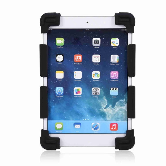 Brynna Universal Tablet ProtectorUniversal Tablet Case Protector Adjustable Silicone Washable for Shock Proof anti slip Heat Dissipation Black Green 9-12 inches Tablets