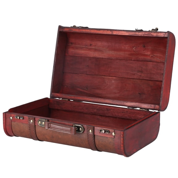 Brynna Vintage Storage Box Vintage Storage Box, Wooden Treasure Box for Home Storage for Decoration for Shooting Props for Window Display