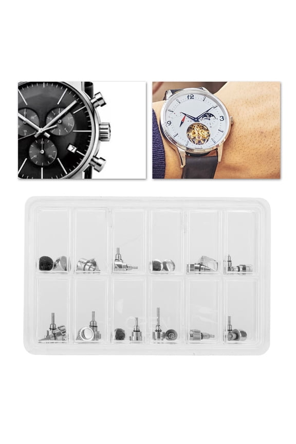 Watch Accessory Wristwatch Keys, 12 Grid / Box Watch Press Button for Home Repairing