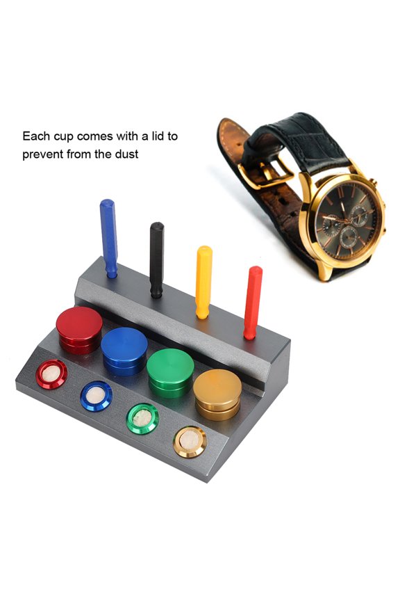 Watch Repairing Oiler Watchmakers Oil Cup, Watch Oiler Dish 4 Dish for Applying Lubricants To Watch