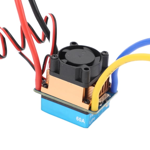 Brynna Waterproof ESC480A Brushed ESC, Brushed ESC 60A Continuous Current for 1/10 RC Car