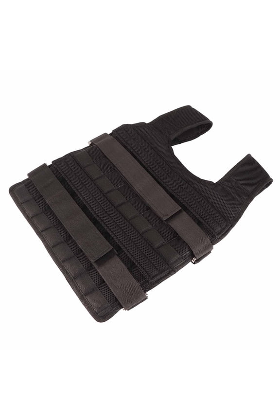 Weight VestBreathable Mesh 15KG Weighted Vest, Premium Design, Adjustable, Compression Foam Pad, Strength Training Jacket for Workout Fitness, 32 Pockets for Sands or Weights, Black,