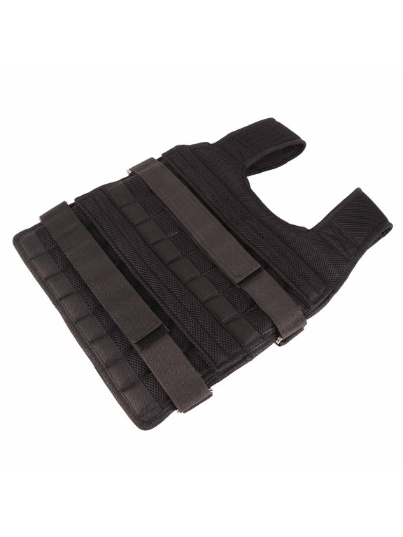 Weight VestBreathable Mesh 15KG Weighted Vest, Premium Design, Adjustable, Compression Foam Pad, Strength Training Jacket for Workout Fitness, 32 Pockets for Sands or Weights, Black,