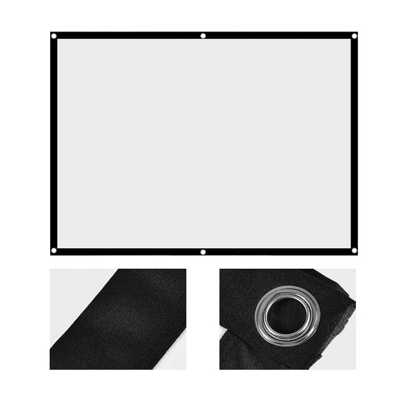 Brynna White Projector ScreenDIAGONAL 60100 INCH PORTABLE FOLDABLE WHITE PROJECTOR SCREEN 4:3 FOR OUTDOOR CAMPING MOVIE