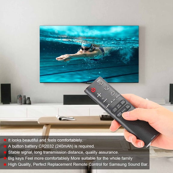 Brynna Wired Subwoofer Remote Control forReplaced Remote Control, Feel More Comfortablely Remote Control for Ps-Wj6000 Hw-J355 Hw-J450 for