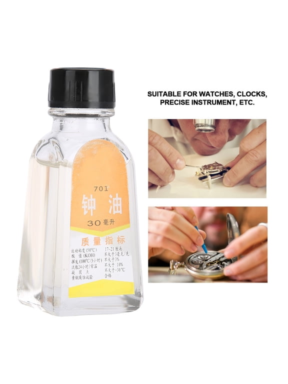 Wristwatch Watch Oil Lubricant 30ml with Glass Bottle for Watch Clock Repair Maintenance Tool