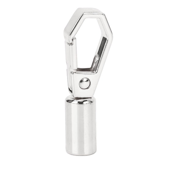 Brynna Zinc Alloy Cord End Cord End Cap, Rope End Stop 10 Set with Screws for Jewelry Making Silver