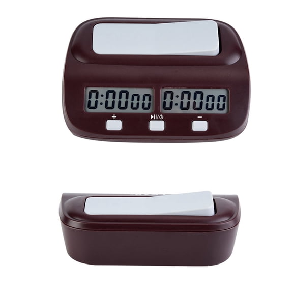 Brynna electronic timerProfessional PQ9907S Digital Chess Clock with, Chinese Chess International Chess Timing, Presettable, Two Different Base Time on Both Sides, Alarm, ABS Material, Black, Battery