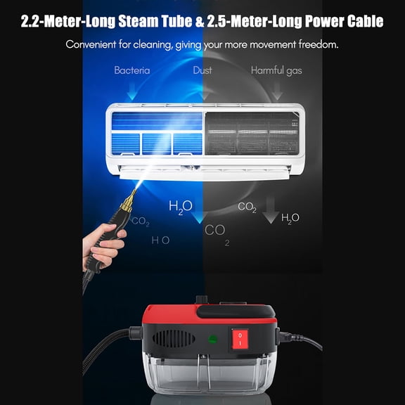 Brynna handheld steam cleaner multipurpose Handheld Steam Cleaner 1500W High Power 6 Speeds Adjustable Practical Steam Cleaner for Kitchen Refrigerator