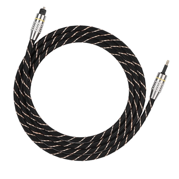 Brynna to mini plug cableto Mini Plug 3.5mm Optical Fiber Digital Audio Cable SPDIF Gold Plated Connector Round Black 1.5m HiFi Sound Home Entertainment System