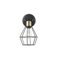 thumbnail image 1 of Bryson 1-Light Matte Black and Brass Wall Sconce, 1 of 5