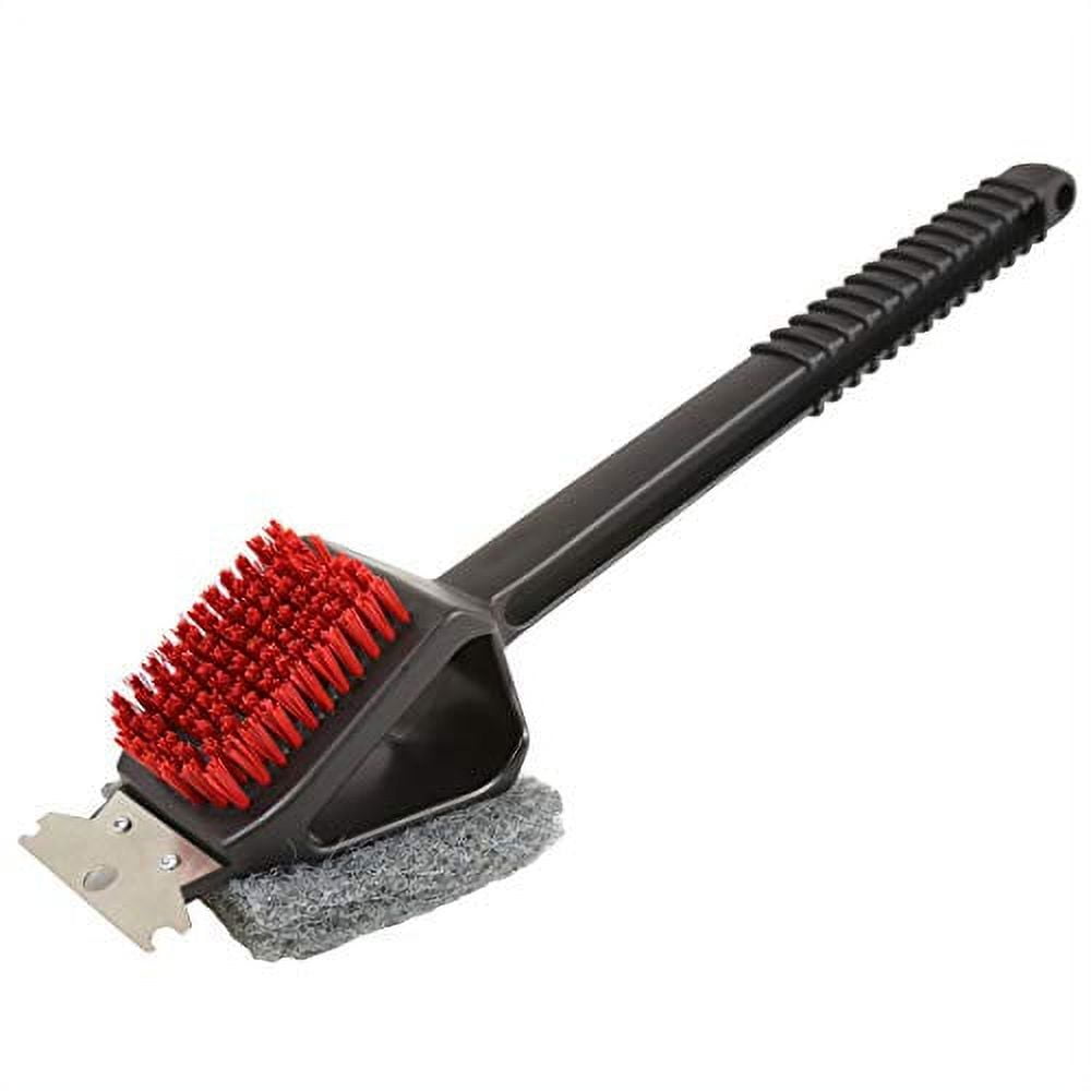 Bryson 2in1, Dual Head Nylon Grill Brush and Scrubber Safely Scrub