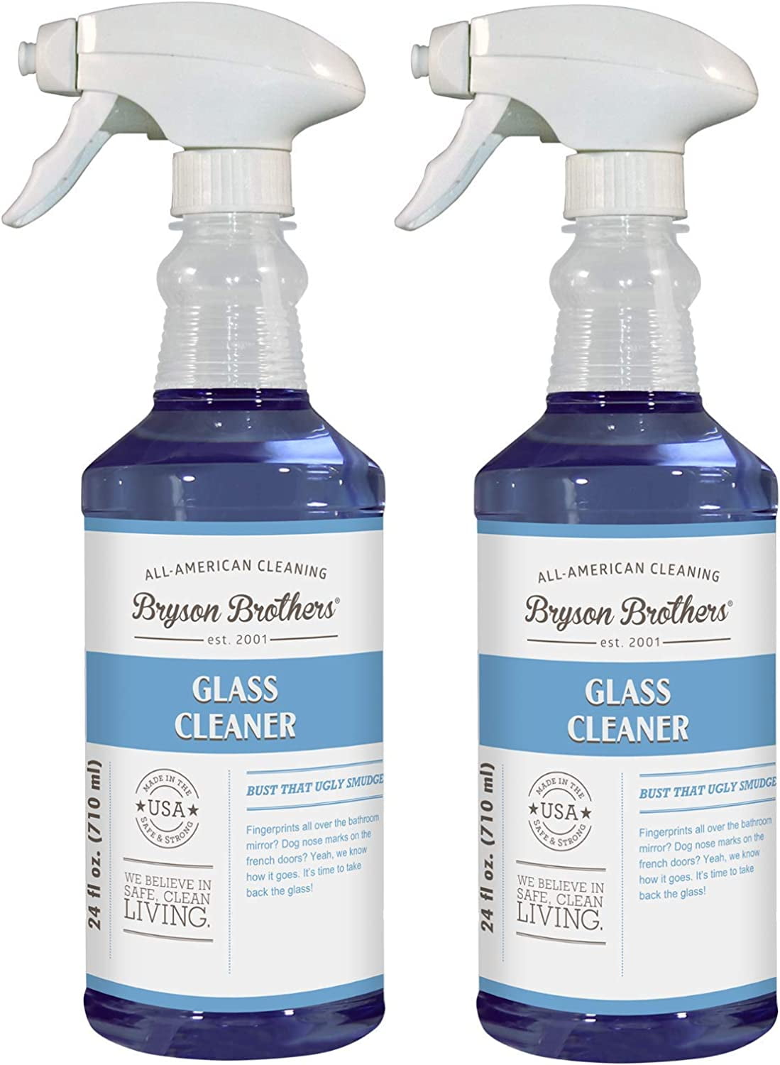 Bryson Brothers 24 Fl Oz 2 Pack Glass Cleaner (48 Fl Oz) Streak Free